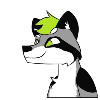 😊 f028a76a kartun, binatang, abu-abu, putih, hitam telegram sticker