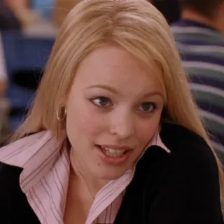 😏 767acad1 Regina George Mean Girls adolescente, filme, loira, garota, estudante, ensino médio telegram sticker