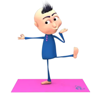 😘 b19b9117 瑜伽, 冥想, 卡通, 运动, 平衡, 健身 telegram sticker