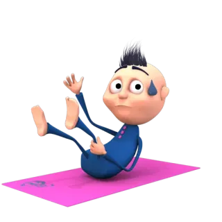 😰 bdbcc9af 卡通, 瑜伽, 运动, 平衡, 放松, 健身 telegram sticker