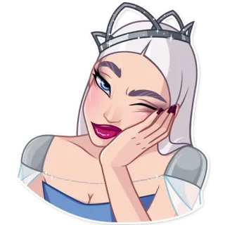 😒 a9f0f7c4 wanita, ratu, putri, mahkota, kecantikan, kedipan telegram sticker
