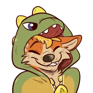😁 1fc4856d Cartoon, Fellwesen, Tier, Dinosaurier, Figur, Niedlich telegram sticker