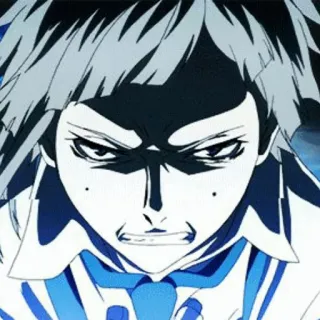 🗝 3f5036b7 Anime, Personnage, Portrait, Visage, En colère telegram sticker