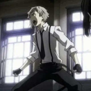 🗝 b6fac7f3 Atsushi Nakajima Bungou Stray Dogs Anime, Manga, Shonen, En colère, Cri, Action, Surnaturel telegram sticker