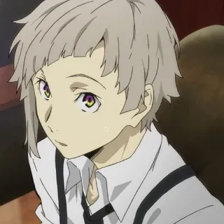 🐾 28103b5e Atsushi Nakajima Bungou Stray Dogs Anime, Karakter, Atsushi Nakajima, Bungou Stray Dogs, Anak laki-laki telegram sticker