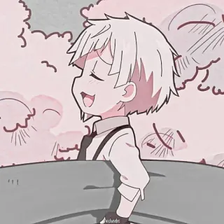 🍥 e896fb53 Atsushi Nakajima Bungo Stray Dogs アニメ, キャラクター, ファンアート, かわいい, マンガ whatsapp sticker