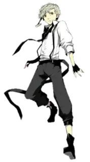 😐 3a39bda4 Atsushi Nakajima Bungou Stray Dogs Anime, Mangá, Sobrenatural, Ação, Mistério whatsapp sticker