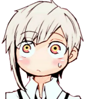 😕 8272977c Atsushi Nakajima Bungou Stray Dogs Anime, Mangá, Fofo, Desenho animado, Personagem, Atsushi, Bungou Stray Dogs whatsapp sticker