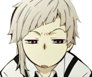 🙁 9399703e Atsushi Nakajima Bungou Stray Dogs Anime, Mangá, Sticker, Atsushi, Nakajima, Bungou Stray Dogs, Reação whatsapp sticker
