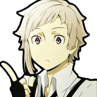 🙁 a73e1204 Atsushi Nakajima Bungo Stray Dogs Anime, Mangá, Personagem, Atsushi Nakajima, Bungo Stray Dogs, Adesivo whatsapp sticker
