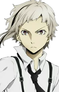 😠 b1b9dddc Atsushi Nakajima Bungou Stray Dogs Anime, Menino, Cabelo Cinza, Personagem, Atsushi, Bungou Stray Dogs whatsapp sticker