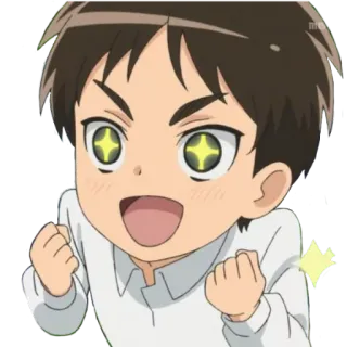 😍 1151a8c2 Eren Yeager Attack on Titan Anime, Dessin animé, Manga, L'Attaque des Titans, Eren Yeager, Personnage telegram sticker