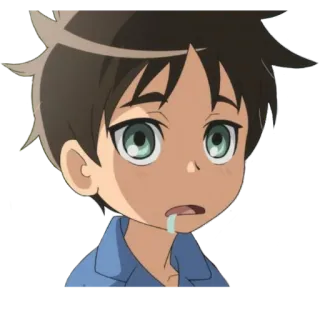 😐 c163b7f4 Eren Yeager Attack on Titan Eren Jäger, L'Attaque des Titans, Anime, Personnage, Manga telegram sticker