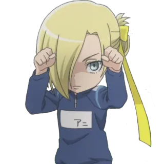 👊 e6d76348 Annie Leonhart Attack on Titan アニ Anime, Chibi, Fille, L'Attaque des Titans, Annie Leonhart telegram sticker