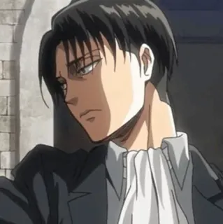 😏 01df31f5 Levi Ackerman Attack on Titan Anime, Charakter, Manga, Levi, Ackerman whatsapp sticker