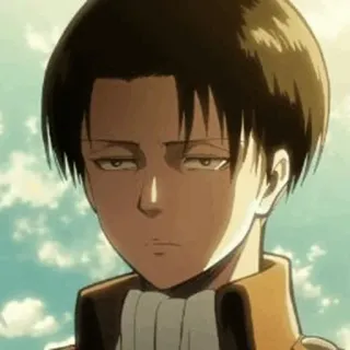 😐 033dde94 Levi Ackerman Attack on Titan anime, charakter, manga, levi, ackerman, attack on titan whatsapp sticker
