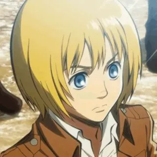 😐 23f54703 Armin Arlert Attack on Titan Armin Arlert, Attack on Titan, Anime, Manga, Blond, Charakter, AOT whatsapp sticker
