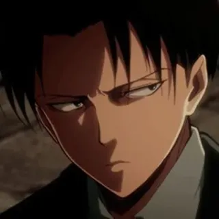 😠 3d0cb0df Levi Ackerman Attack on Titan Anime, Charakter, Kapitän, Ernst, Attack on Titan, Levi Ackerman whatsapp sticker
