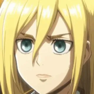 😐 4fbfff5e Krista Lenz Attack on Titan Anime, Charakter, Krista Lenz, Attack on Titan whatsapp sticker