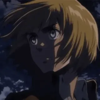 😐 6cf863e6 Armin Arlert Attack on Titan Anime, Manga, Armin Arlert, Attack on Titan, Charakter whatsapp sticker