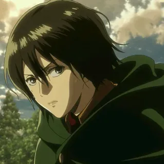 😕 7d1f49e0 Mikasa Ackerman Attack on Titan Anime, Charakter, Mikasa, Attack on Titan whatsapp sticker