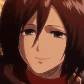 ☺️ 9fe8a371 Mikasa Ackerman Attack on Titan Anime, Charakter, Mikasa, Attack on Titan whatsapp sticker