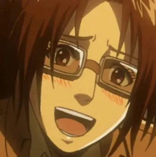 😄 e4a48357 Hanji Zoe Attack on Titan Anime, Attack on Titan, Hanji Zoe, Manga, Animation whatsapp sticker