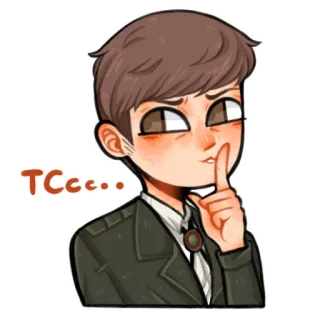 🤫 82631cdb TCcc... dibujos animados, niño, personaje, susurro, secreto telegram sticker