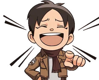 😂 2234d26f Eren Yeager Attack on Titan Anime, Manga, Eren Jäger, Attack on Titan, Cartoon, Aufkleber telegram sticker