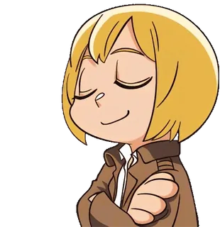 😏 64621189 Armin Arlert Attack on Titan Armin Arlert, Attack on Titan, Anime, Cartoon, Charakter, Lächeln telegram sticker