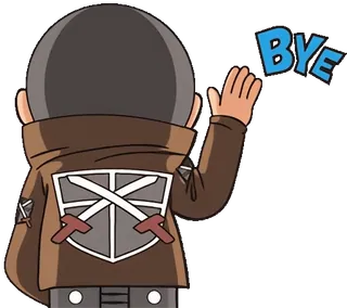👋 c2da0a13 BYE tschüss, winken, cartoon, abschied, aufwiedersehen, sticker telegram sticker