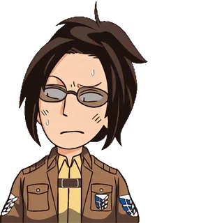 😳 d2fa3f0e Hange Zoë Attack on Titan Anime, Manga, Hange Zoë, Attack on Titan, Charakter, Animiert telegram sticker