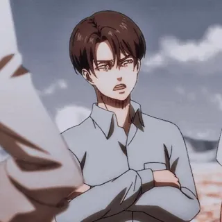 ⚔ 2a13ec84 Levi Ackerman Attack on Titan anime, attack on titan, levi, levi ackerman, character whatsapp sticker
