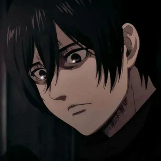 ⚔ 68326f56 Mikasa Ackerman Attack on Titan anime, attack on titan, mikasa, aot, anime character whatsapp sticker