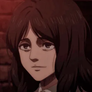 🗝 a91751cf Pieck Finger Attack on Titan anime, attack on titan, pieck finger, cartoon, woman, character whatsapp sticker