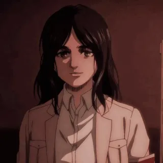 🗝 e032a2de Pieck Finger Attack on Titan Pieck Finger, Attack on Titan, anime, character whatsapp sticker