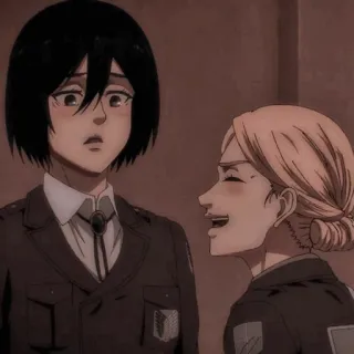 🗝 e7039f20 Mikasa Ackerman Attack on Titan anime, character, attack on titan, mikasa, animation whatsapp sticker