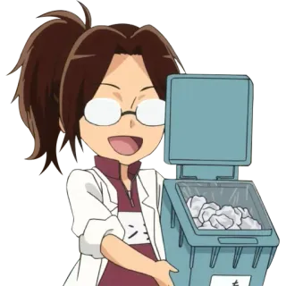 😀 bac69d1f シュ Anime, Mono, Científico, Gafas, Dibujos animados telegram sticker