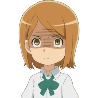 😤 f3c3e611 anime, chica, dibujos animados, sorprendido, impactado, preocupado, inquieto telegram sticker