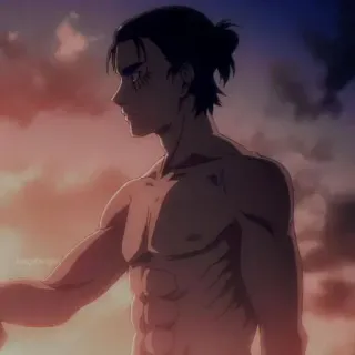 ♠️ 366f0be2 Eren Yeager Attack on Titan アニメ, エレン・イェーガー, 進撃の巨人, キャラクター, 漫画, アニメーション telegram sticker