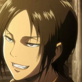 ♠️ ebab0dc0 Ymir Attack on Titan アニメ, キャラクター, 女性, 笑顔, 進撃の巨人 telegram sticker