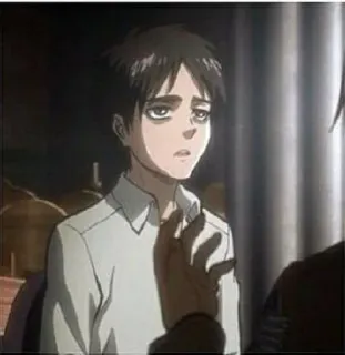 ♠️ f4b38b7c Eren Yeager Attack on Titan アニメ, エレン・イェーガー, 進撃の巨人, 悲しい, 疲れた telegram sticker