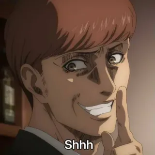 ♠️ f4c83613 Shhh シー, 静寂, 秘密, アニメ, 漫画, 静か, おとなしい telegram sticker