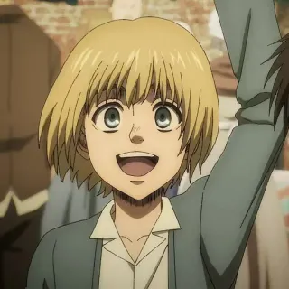 💈 aa289710 Armin Arlert Attack on Titan Armin Arlert, Attack on Titan, Anime, Karakter, tersenyum, Kartun, Fanart whatsapp sticker