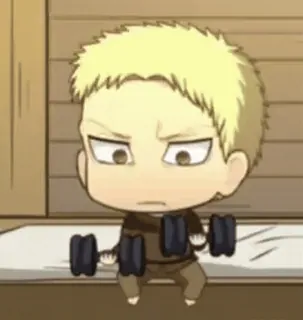💪 ffeb9d3b 动漫, 卡通, 举重, 锻炼, Q版 telegram sticker