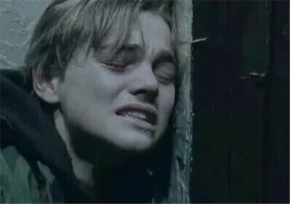 😭 c1057eba menangis, emosional, sedih, wajah, potret, remaja, pria telegram sticker