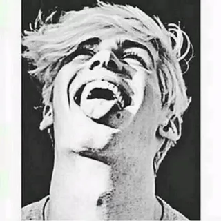 🤪 ceca4794 orang, mulut terbuka, lidah, monokrom, skala abu-abu, tertawa telegram sticker