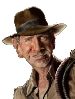 😕 78ba62ad Indiana Jones Indiana Jones, film, petualangan, arkeolog, cambuk, Harrison Ford telegram sticker