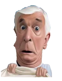 😱 8a481c13 Frank Drebin Naked Gun Leslie Nielsen, Police Squad, Komedi, Film, Lucu, Parodi, Spoof telegram sticker