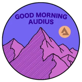 🌄 03e4fb40 GOOD MORNING AUDIUS audius, montañas, mañana, naturaleza, paisaje telegram sticker